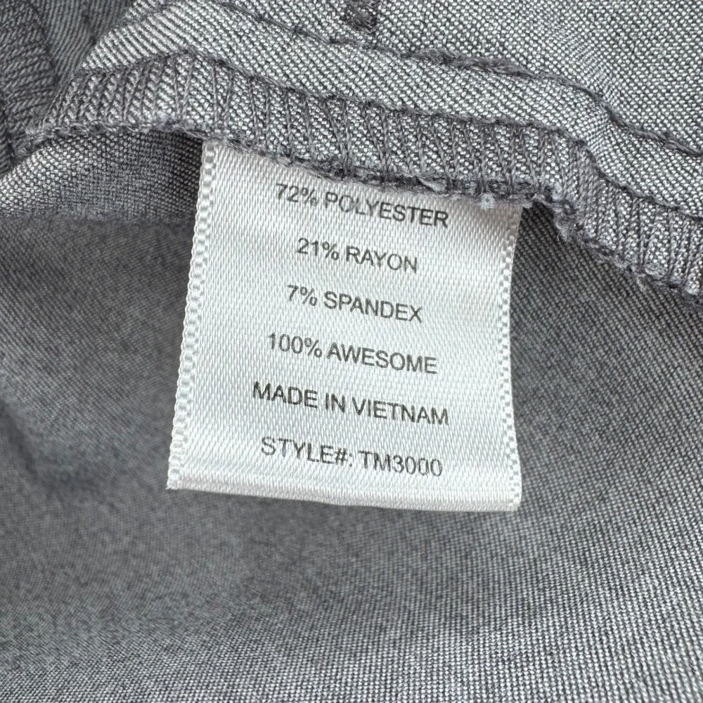 FIGS Scrub Top Men Small Gray Excellent Leon V-Neck Technical TW3000 Pocket